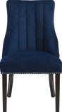 Oxford Velvet Dining Chair Set - Luxurious Curved Back, Deep Tufting & Chrome Nailheads for Elegance