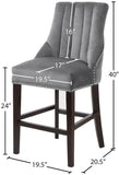 Oxford Velvet Contemporary Stool Set - Elegant Black Upholstered Design for Stylish Seating