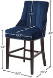 Oxford Velvet Contemporary Stool Set - Elegant Black Upholstered Design for Stylish Seating