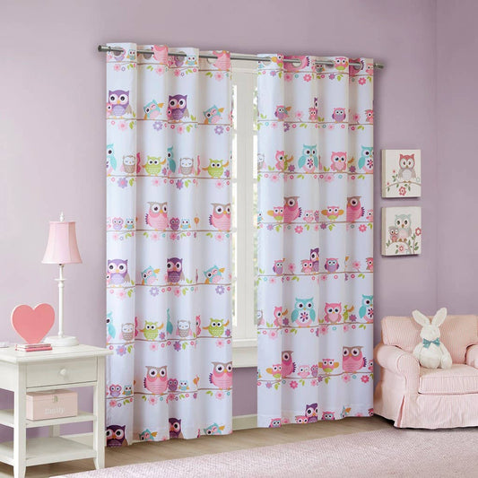 Little Owls Total Blackout Window Curtain (Max Blackout)