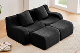 ROMA 82.7" Loveseat with 2 Ottomans
