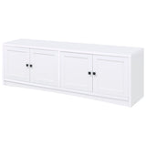 Laughlin 4-door Engineered Wood 78-inch TV Stand White