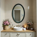 Varsha Oval Glossy Hunter Green Mirror