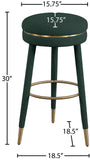 Coral Contemporary Swivel Bar Stool with Luxurious Boucle Upholstery and Elegant Gold Accents