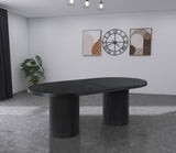 Belinda Mid-Century Modern Solid Wood Dining Table with Unique Fluted Bases and Adjustable Leaves