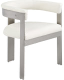 Romeo Dining Chairs Set of 2 - Contemporary Vegan Leather with Chrome Frame for Stylish Comfort