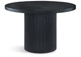 Belinda Dining Table - Stylish Round Solid Wood Design with Fluted Base for Contemporary Spaces
