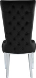 Serafina Velvet Dining Chair Set of 2 - Luxurious Upholstery with Chrome Legs & Regal Design