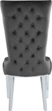 Serafina Velvet Dining Chair Set of 2 - Luxurious Upholstery with Chrome Legs & Regal Design