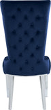 Serafina Velvet Dining Chair Set of 2 - Luxurious Upholstery with Chrome Legs & Regal Design