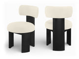 Atelier - Vegan Leather Upholstered Dining Chair (Set of 2) - Black Frame