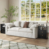 Wholesale Modern Black Nightstand with Door & Open Shelf