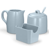 Kook Ceramic Sugar Bowl & Creamer Set, White