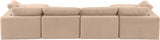 Comfy - 6 Piece Velvet Modular Double Chaise Sectional