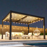 Aluminum Pergola with Adjustable Louvered Roof