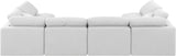 Indulge - Linen 6 Piece Modular U-Shaped Sectional - White