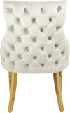 Tuft Luxurious Contemporary Dining Chair Set - Stunning Design with Gold Accents for Your Home