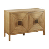 Geometric 2-Door Storage Cabinet with Adjustable Shelves