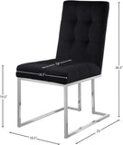 Alexis Contemporary Dining Chair Set - Plush Upholstered Seating with Chrome Base for Modern Homes