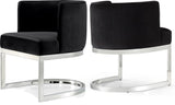 Gianna Velvet Dining Chair - Contemporary Retro Design with Plush Comfort and Stunning Gold Base