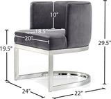Gianna Velvet Dining Chair - Contemporary Retro Design with Plush Comfort and Stunning Gold Base
