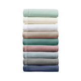All-Season Egyptian Cotton Woven Bedding Blanket, Ivory