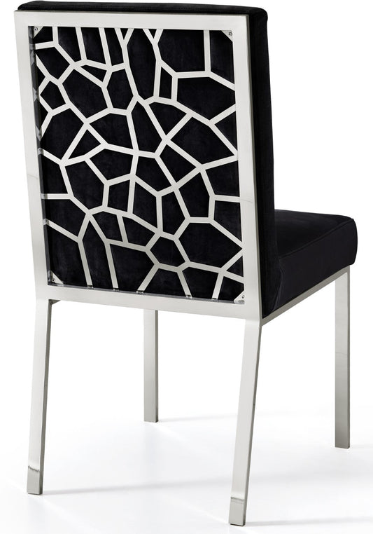 Opal Contemporary Dining Chair Set – Plush Velvet Seating with Sculptural Design for Stylish Dining