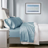 1000TC 4 Piece Deep Pocket Cotton Blend Sheet Set, Blue
