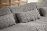 FLOVEX 141" 4-Seater Sofa with 2 Ottomans