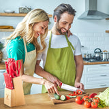 Moss & Stone 14-Piece Red Knife Block Set