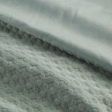 Wholesale Waffle Weave Textured All Season Comforter Set, Sage Green