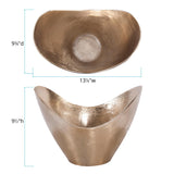 Raw Gold Aluminum Hi-Lo Bowl