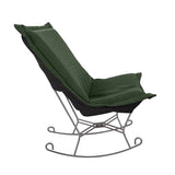 Scroll Puff Rocker Titanium- Barbet Forest/Black