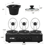 Triple Slow Cooker Buffet Servers and Warmer