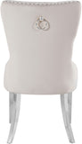 Carmen Contemporary Dining Chair Set - Luxurious Upholstery, Stylish Chrome Legs & Tufted Design