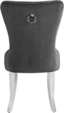 Carmen Contemporary Dining Chair Set - Luxurious Upholstery, Stylish Chrome Legs & Tufted Design