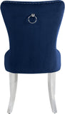 Carmen Contemporary Dining Chair Set - Luxurious Upholstery, Stylish Chrome Legs & Tufted Design