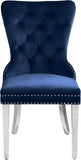 Carmen Contemporary Dining Chair Set - Luxurious Upholstery, Stylish Chrome Legs & Tufted Design
