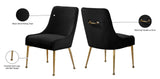 Owen Contemporary Dining Chair Set - Stylish Velvet Upholstery with Elegant Gold Legs and Handle
