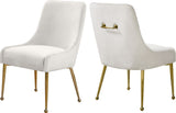 Owen Contemporary Dining Chair Set - Stylish Velvet Upholstery with Elegant Gold Legs and Handle