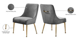 Owen Contemporary Dining Chair Set - Stylish Velvet Upholstery with Elegant Gold Legs and Handle