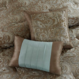 Wholesale 24-Piece Traditional Paisley Room-in-a-bag Set, Blue/Taupe
