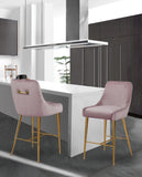 Owen Contemporary Stool Set – Elegant Design with Polished Gold Legs and Matching Handle for Comfort