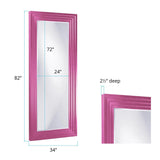 Delano Mirror - Glossy Hot Pink