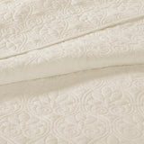 3 Piece Reversible Cottage Quilt Set, Cream
