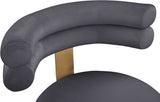 Fitzroy Velvet Dining Chair Set - Luxurious Contemporary Design with Gold-Capped Legs for Elegance