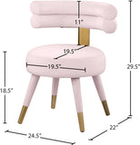 Fitzroy Velvet Dining Chair Set - Luxurious Contemporary Design with Gold-Capped Legs for Elegance