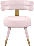 Fitzroy Velvet Dining Chair Set - Luxurious Contemporary Design with Gold-Capped Legs for Elegance