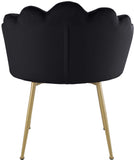 Claire Velvet Dining Chair Set - Luxurious Plush Upholstery with Brushed Gold Legs for Elegance