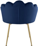 Claire Velvet Dining Chair Set - Luxurious Plush Upholstery with Brushed Gold Legs for Elegance